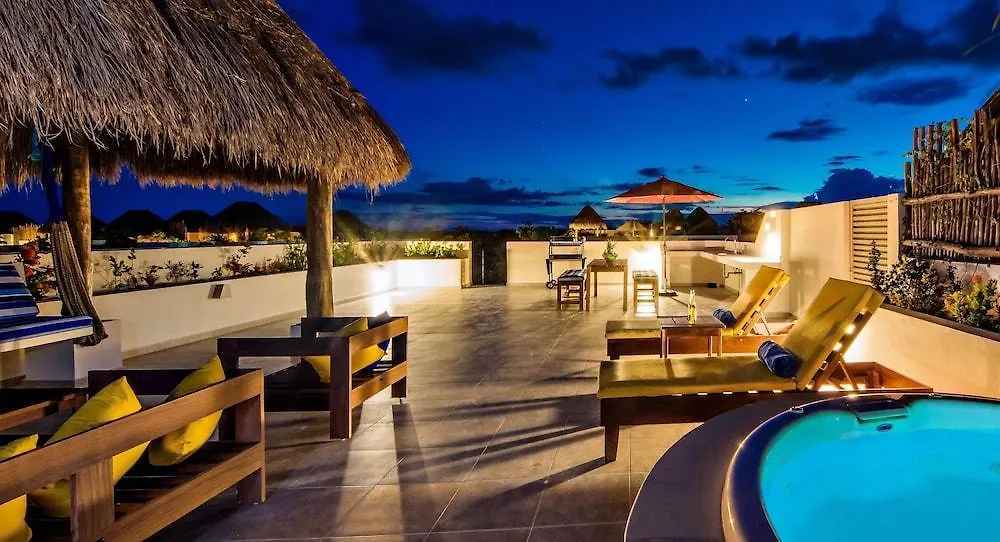 호텔 Villa Ka Ax 3 Bdrm Pth Rooftop Sleeps 7 툴룸